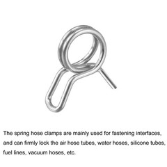 Double Wire Spring Hose Clamp, 10pcs 304 Stainless Steel 6mm Spring Clips