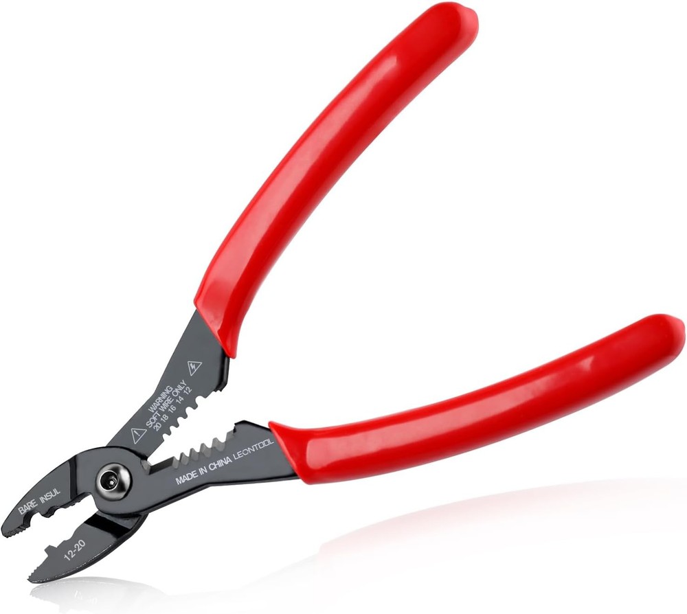 Compact 7&Prime; Electricians Pliers &ndash; 4-in-1 Wire Stripper, Crimper, Cutter, Gripper