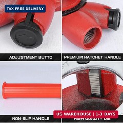 Yaegoo Ratchet Pipe Threader Kit, Manual Ratcheting Pipe Threading Tool with Han