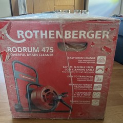 ROTHENBERGER Rodrum 475 Drain Cleaner 110-Volt 3/8-in dia x 75-ft L NEW
