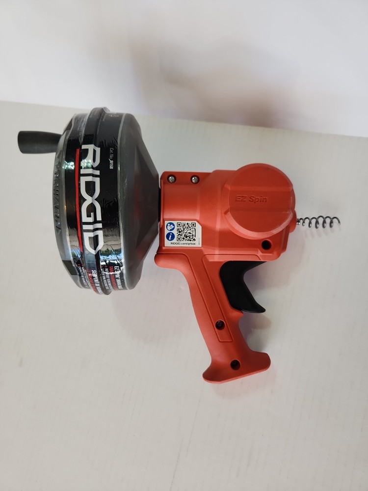 EZ SPIN RIDGID Handheld Drain Auger / Drain Snake 25ft 1/4in