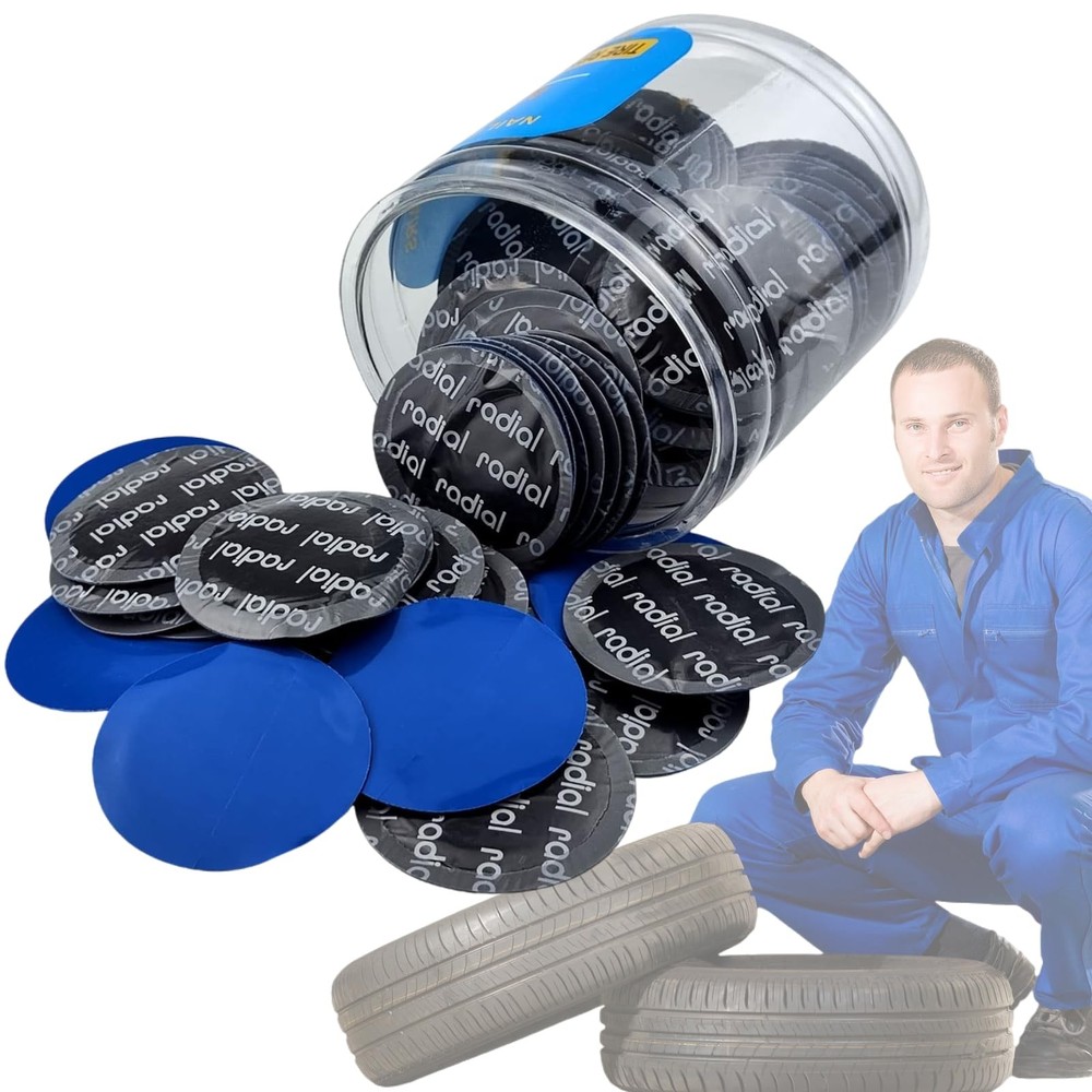 Flat Tire Repair Kit 80PCS 58MM，Car Tire Patch Kit Heavy Duty Bike Tire Patch&hellip;