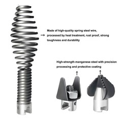 Power Drill Drain Auger Attachment for Toilet, Sink Drain Cleaner Tool