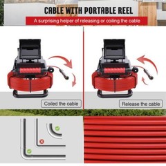 30M Sewer Camera 4.3&Prime; LCD Monitor HD Drain Pipe Inspection 17MM Camera 16GB DVR