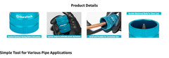 DURATECH Pipe Reamer Deburring Tool, 1/4 To 1-1/4 In, Blue DTTPR-S