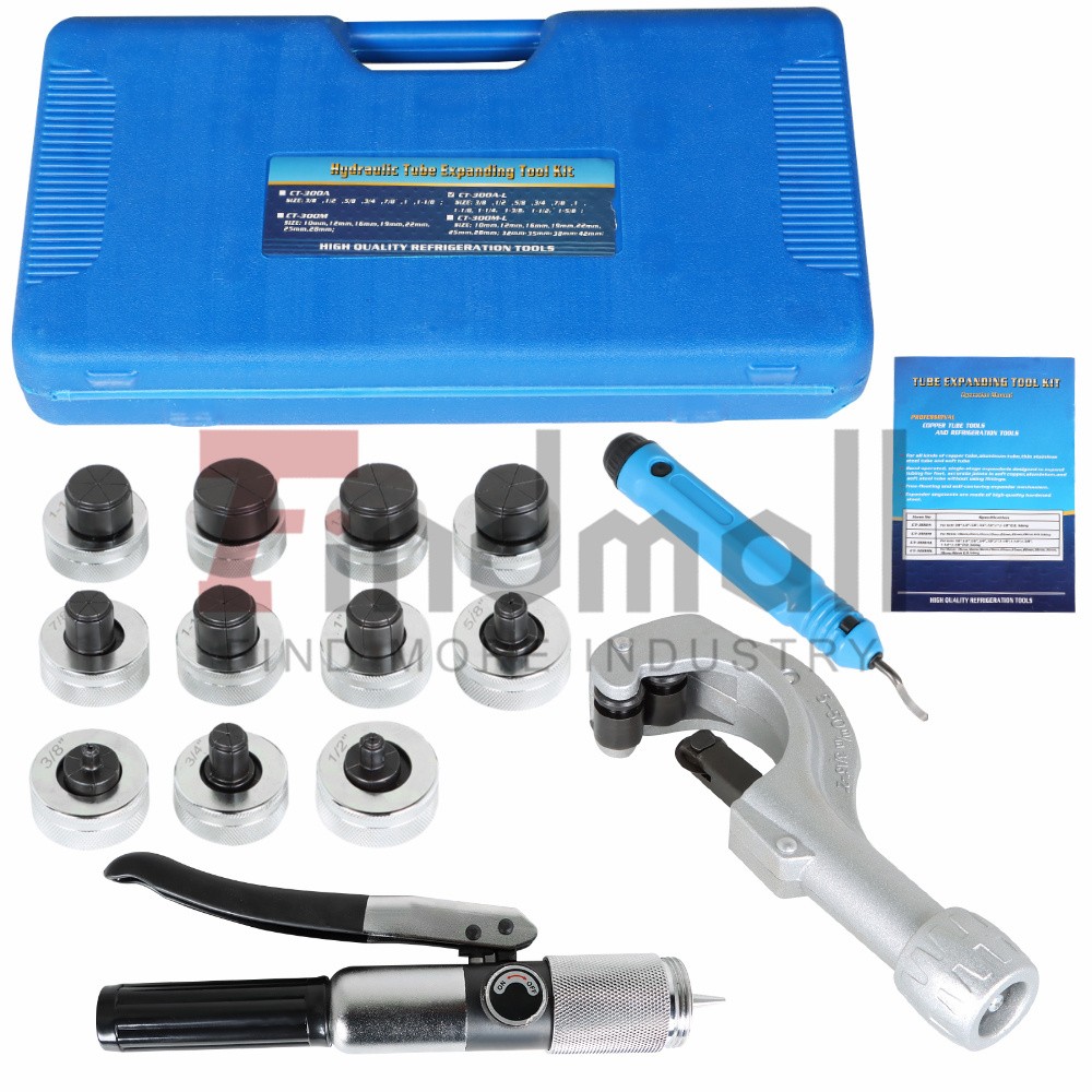 Hydraulic Swaging Tool Kit HVAC For Copper Tubing Expanding 3/8&Prime; to 1-5/8&Prime;