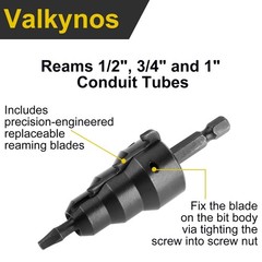 Conduit Reamer, Pipe Reamer Tool with Improved Bit Retention, Reaming Screwdr&hellip;