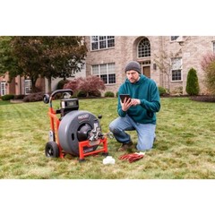 Ridgid 73048 K-4310 FXP 3/4&Prime; Drum Machine w/ FXP Batteries 8.0 Ah & Charger