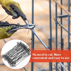 1000 Pcs 16 Gauge Rebar Tie Wire 6 Inch Black Double Loop Annealed Steel Wire Ti