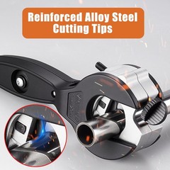 Ratchet Pipe Cutter, 2-in-1 Ratcheting Pipe Cutter Tool for Tight Spaces
