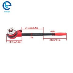 Pipe Threading Tool With 3 Dies 1/2&Prime; 3/4&Prime; 1&Prime; Manual Ratchet Pipe Threader Kit