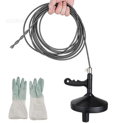 25 Ft Heavy Duty Drain Auger & Plumbing Snake, Sewer Snake for Bathtub, Black