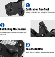 EFIELD Pex Ratchet Cinch Clamp Crimp Tool 3/8&Prime;-1&Prime;for Stainless Steel Rings+Pouch
