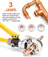 Hydraulic Copper Tube Fittings 1/2, 3/4, 1&Prime; Press Crimping Tool Kit Pex Pipe Cri