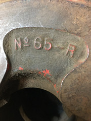RIDGID NO.65-R, THREADS 1&Prime; TO 2&Prime; PIPE, 17&Prime; HANDLE, USA, VINTAGE