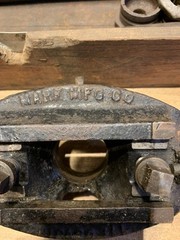 Antique Mark MFG Co Pipe Threader Kit-Original Wood Case-Chicago-Cast Iron Tool
