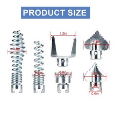 7 Pcs Cutter Set Drain Cleaner Plumbing Snake Tools Cable Auger Clog Sewer Pipe