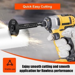 Inside Pipe Cutter,6 pcs Saw Tooth Blades with 3 Inch Scale 1/4&Prime; Hex black