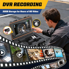Self-Leveling Sewer Camera with 9&Prime; Screen & 100ft Cable for Pipe Inspection