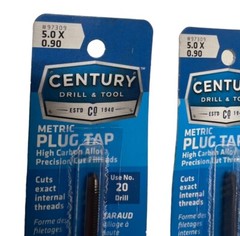Century Drill & Tool 97309, 5.0 x 0.90 Metric Plug Tap (LOT OF 2) **SALE**