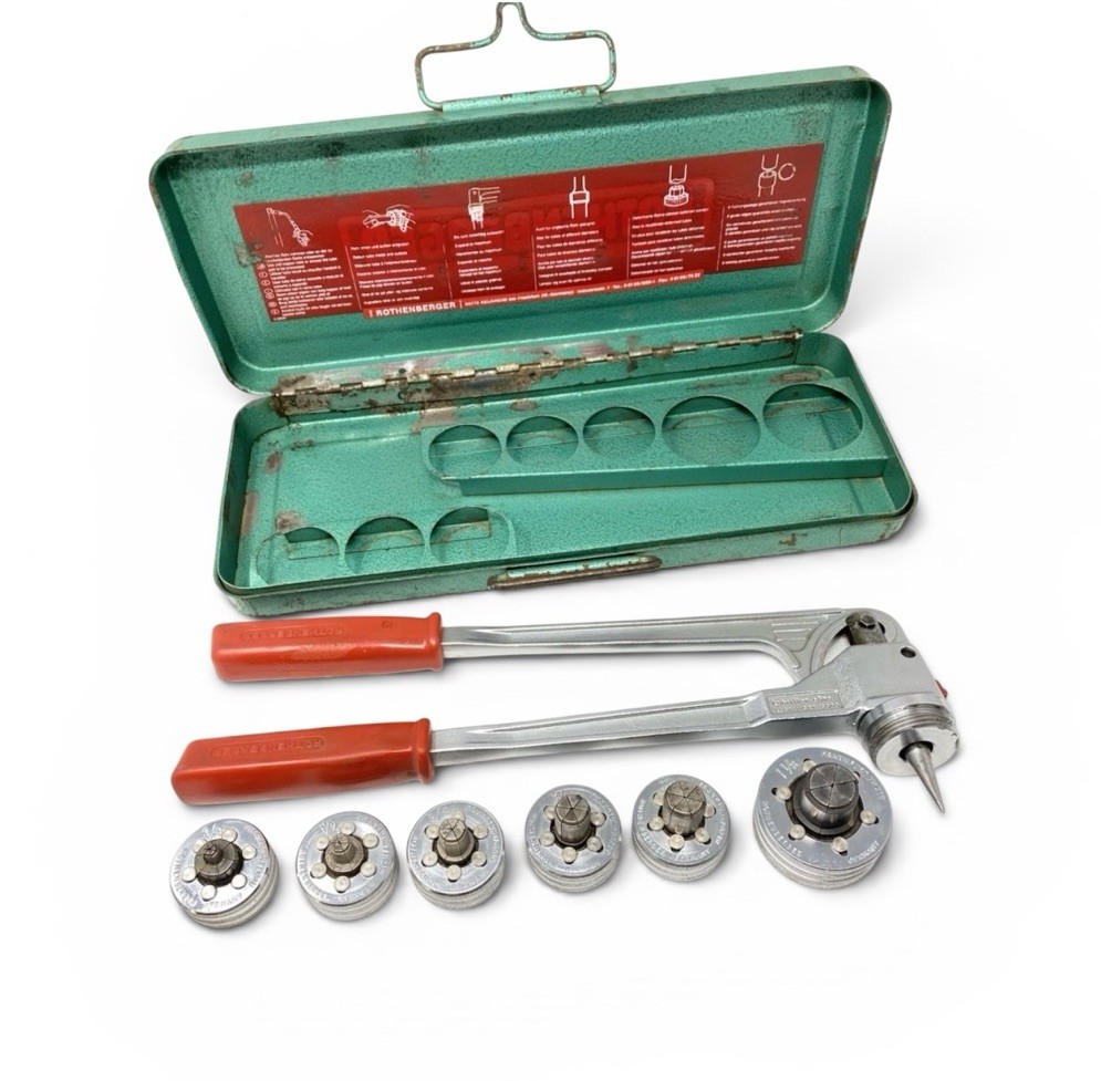 Rothenberger Tube Pipe Expander Set & 6 Dies/Heads 3/8, 1/2, 5/8, 3/4, 7/8 1-1/8