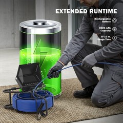 7&Prime; Self-Leveling Sewer Camera 100ft Pipe Inspection Camera w 512Hz Locator 32GB