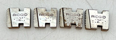 RIDGE TOOL CO RIDGID 2&Prime; PIPE THREADING DIES SET OF 4 NEW W/SURFACE RUST BOX 2