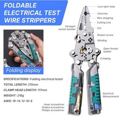 DIMOT 18-in-1 Multifunctional Electrical Pliers, Wire Stripper & Screwdriver Too