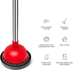 JHJEWH Plunger Tray Mat,Universal Toilet Holder Drip Black