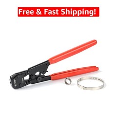 High-Performance PEX Ratcheting Clamp Tool with Calibration Gauge &ndash; 1 Inch Size
