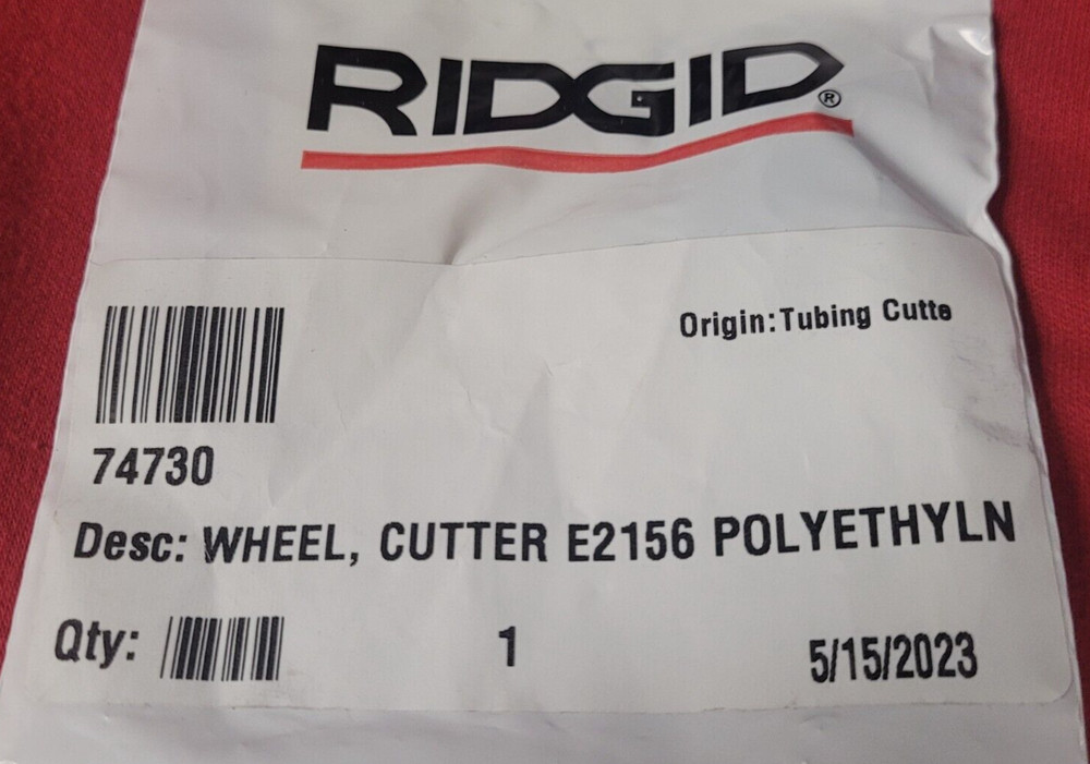 74730 RIDGID E2156 Replacement Tubing Cutter Wheel For Plastic fits 30 & 133