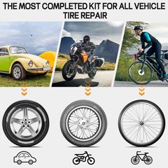 Solid Stainless Steel Tire Repair Kit- 110 PCS Tire Repair Tool with Plugs fo&hellip;