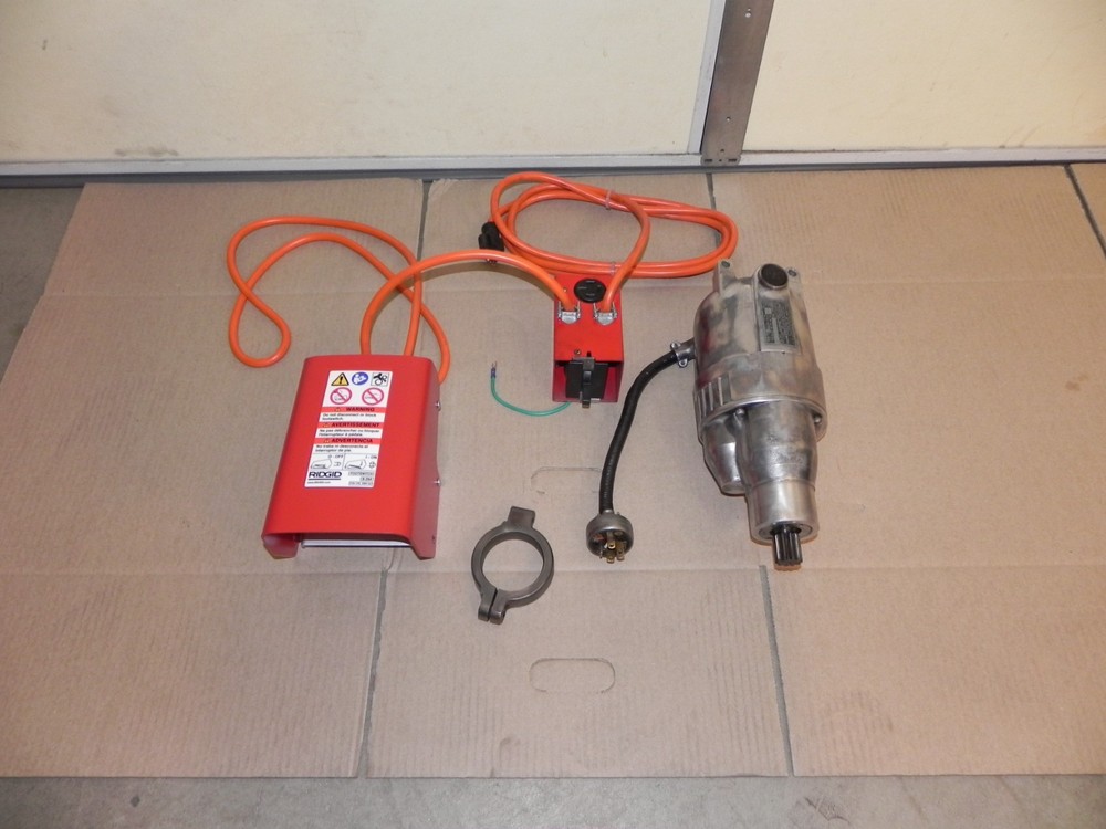 RIDGID 535 early style Motor W foot switch, FOR/REV switch, complete recondition