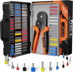 Ferrule Crimping Tool Kit, Hexagonal Ferrule Crimper AWG23-10/0.25-6mm&sup2; with 19
