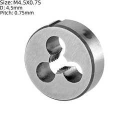 M4.5&times;0.75mm Machine Thread Tap And Round Die Set Right Hand Tapping Tool