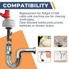 Spin Cable Replacement for Ridgid Auto-Spin Drain Snake, 1/4&Prime; x 30&prime; Snake Cable