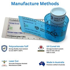 CLPA Pipe Wrap &mdash; Wrap-Around Marking Tool &mdash; Fits up to 6 Inches, Clear