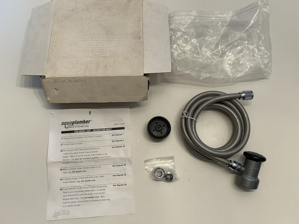 NEW Aquaplumber Drain Clearing Tool Pro Model 007 &ndash; Very hard To Find