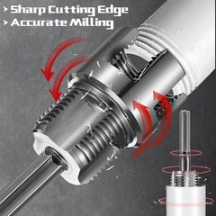 Otoolling 2 Pcs Pipe Thread Cutting Tool Integrated Internal 2 Sizes, Silver