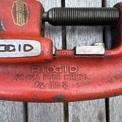 Rigid 42A Four Wheel Pipe Cutter 3/4&Prime;-2&Prime; Heavy Duty Steel Iron Conduit USA