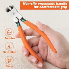 Diagonal Pliers for Flush Cut Plastics, 90 Angled Wire Cutters for Crafting, Wir