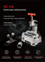PC116 Stainless Steel Pipe Galvanized Copper Pipe Electric Pipe Cutting Machine