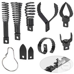 Drain Snake Drill Attachment,Cutter and Auger Set,Used in 50-100FT AC Drain Clea
