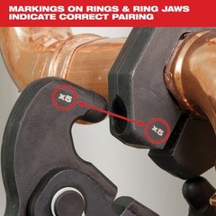 Milwaukee 49-16-2654X 1-1/2&Prime; CTS-V Pivoting Press Ring for M18 FORCE Press Tools