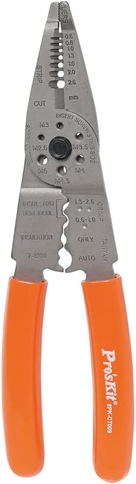 1Pcs 7in1 8PK-CT009 Multi-Purpose Pliers Crimping Tool Metric Size Wire Cutter C
