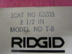 Ridgid 63205 T-8 2-1/2&Prime; Drain Cleaning Grease Cutter for 1-1/4&Prime; Sectional Cables