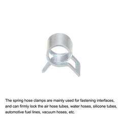 Spring Hose Clamp, 50pcs 65Mn Steel 5mm Low Pressure Air Clip, Zinc Plated