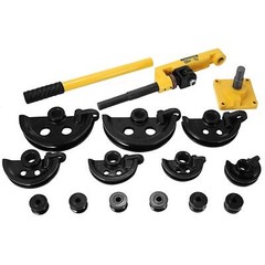 Pipe Tube Bender 3/8 to 1 Inch 10-25mm Manual Tube Bender w/ 7 Dies Tubing Metal