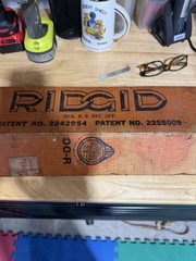 Ridgid Die Stock 00R Ratchet Type 3/4, 1/2, & 3/8
