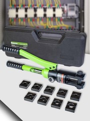12 Ton Output Pressure Hydraulic Crimping Tool with 9 Standard Dies, Professiona